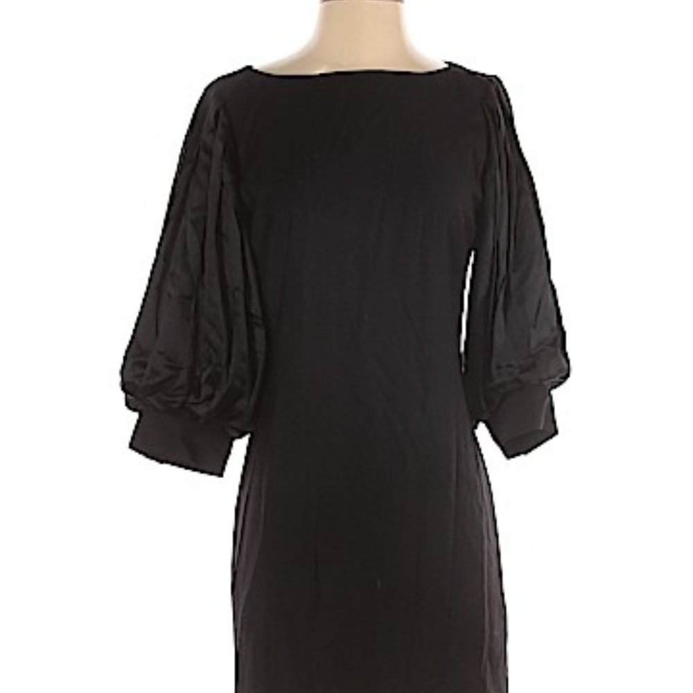 Black Bebe Dress With Drama Sleeve